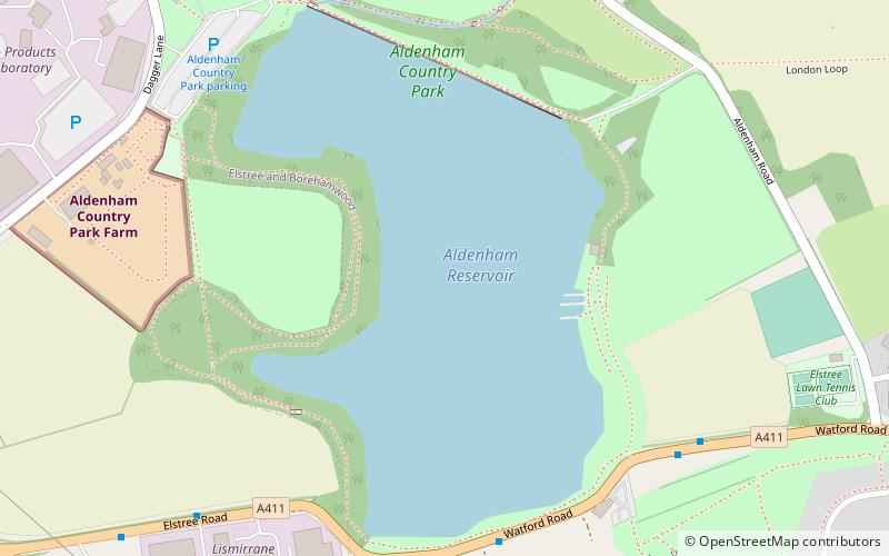 Aldenham Reservoir location map