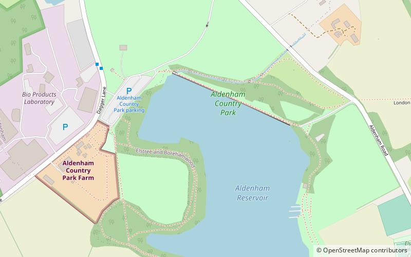 Aldenham Country Park location map