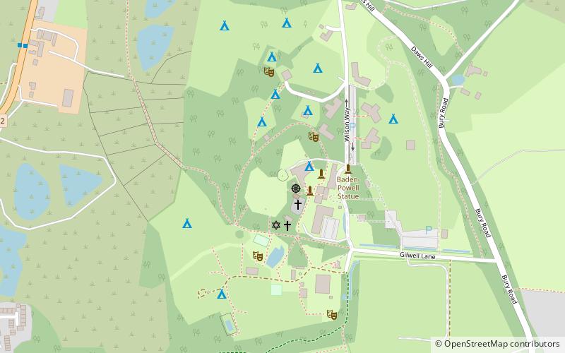Gilwell Oak location map