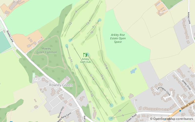 Arkley Golf Club location map