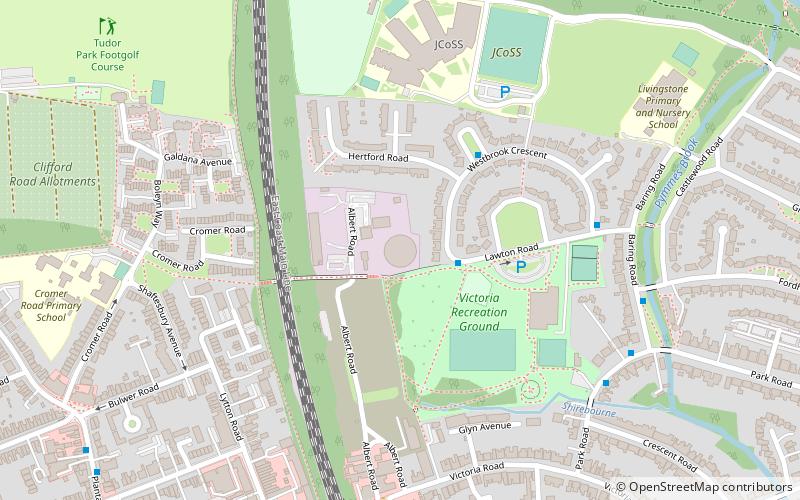 Albert Road gas holder location map