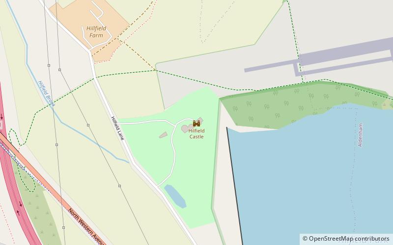 Hilfield Castle location map