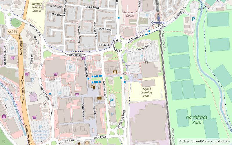 Cwmbran Centre location map