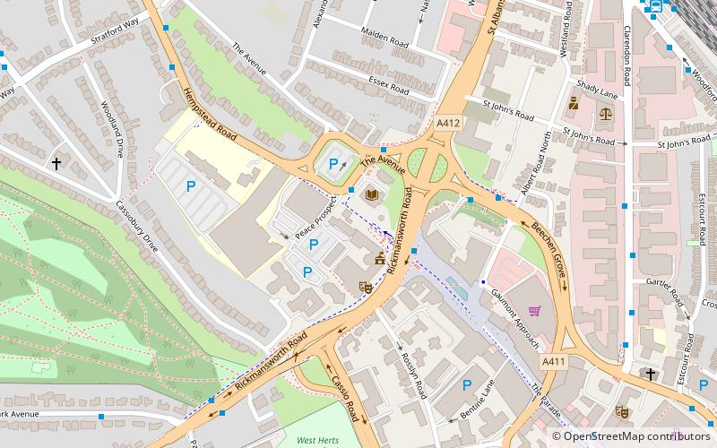 Watford Peace Memorial location map