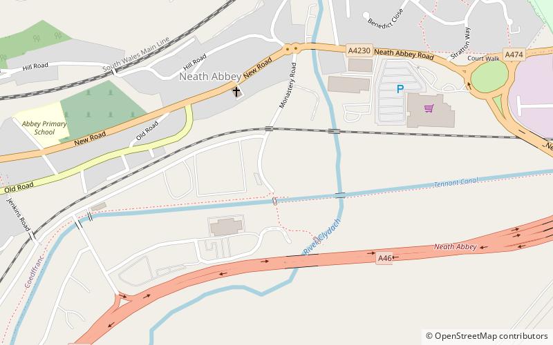 Neath Abbey location map