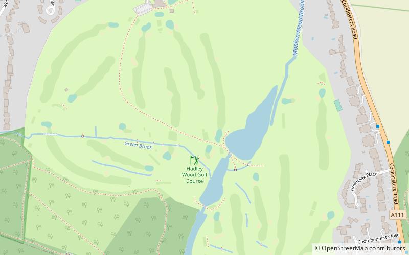 Hadley Wood Golf Course location map