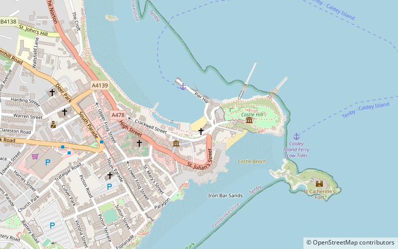 harbour beach tenby location map