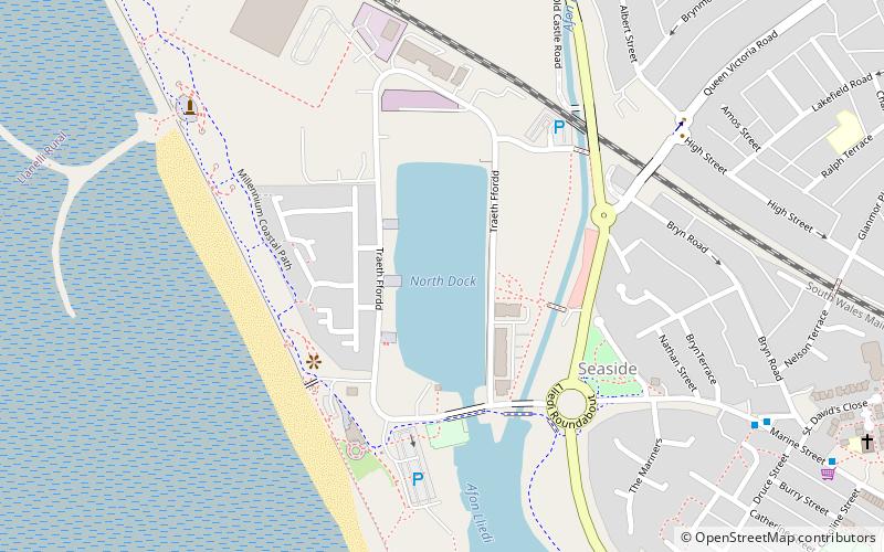 north dock llanelli location map