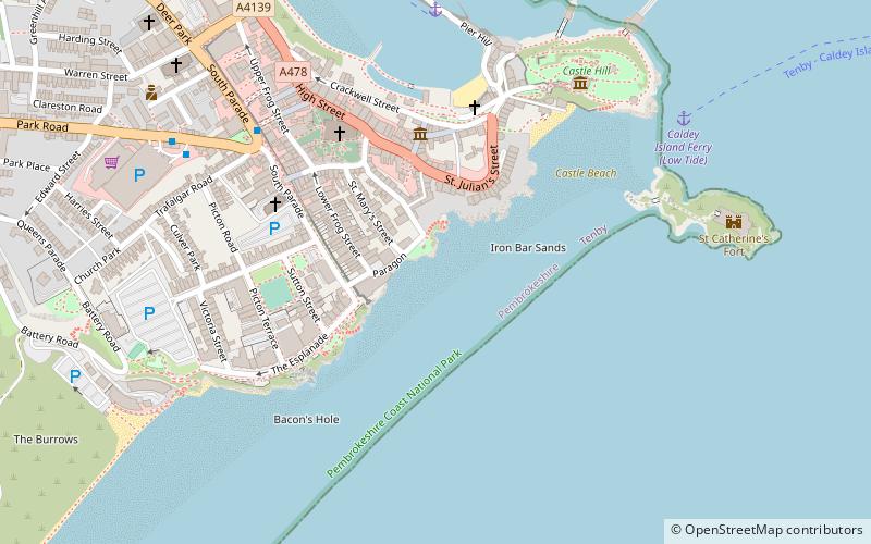 paragon beach tenby location map
