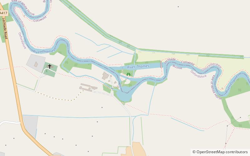 Buscot Lock location map