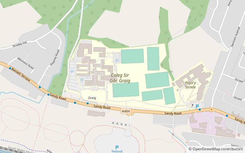 Coleg Sir Gâr location map