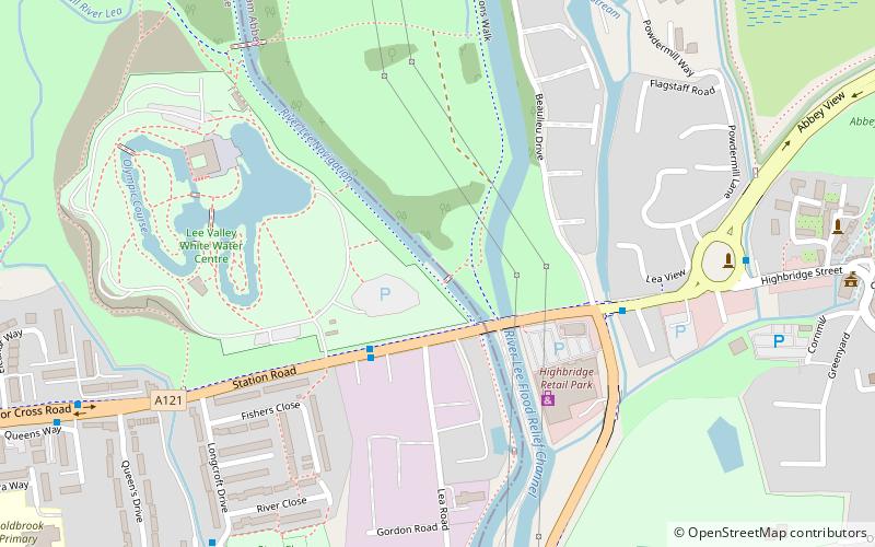 Waltham Town Lock location map