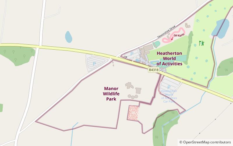 Manor House Wildlife Park location map