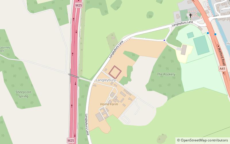 Langleybury location map
