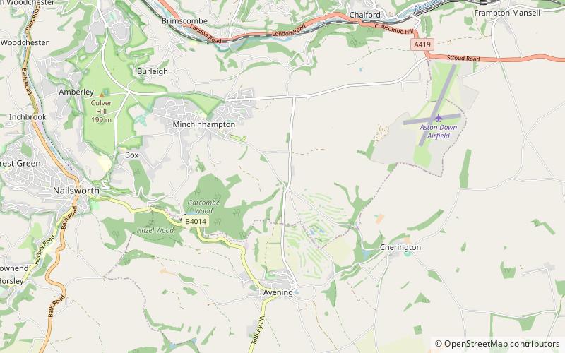 Longstone of Minchinhampton location map