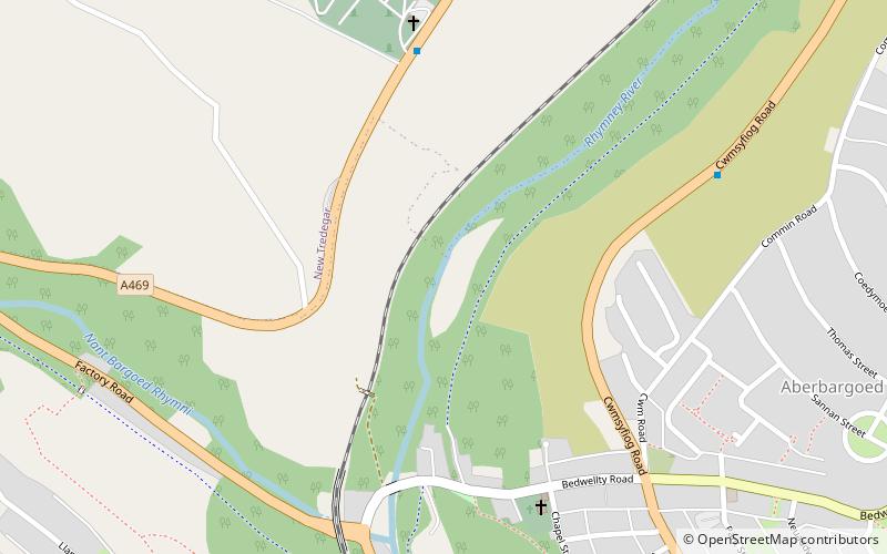 Rhymney Valley location map