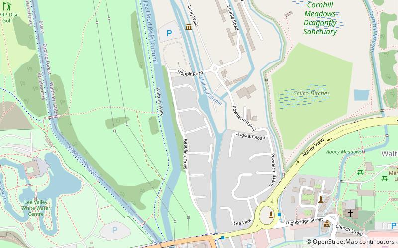 lea valley cheshunt location map