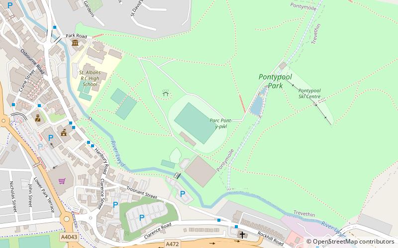 Pontypool Park location map