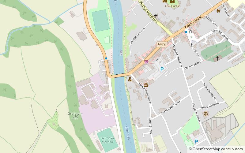 Usk Bridge location map