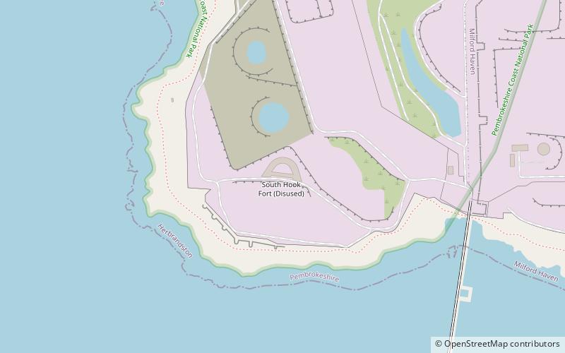 South Hook Fort location map