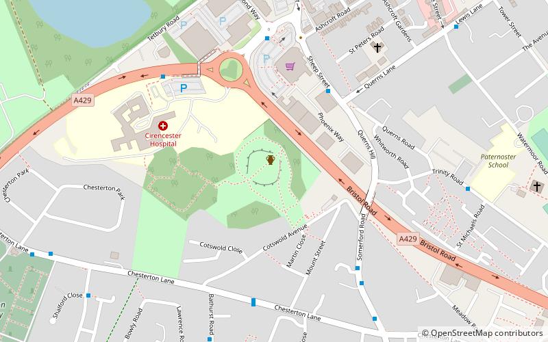 Cirencester Amphitheatre location map
