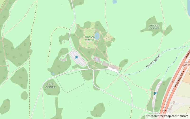 Hylands Park location map