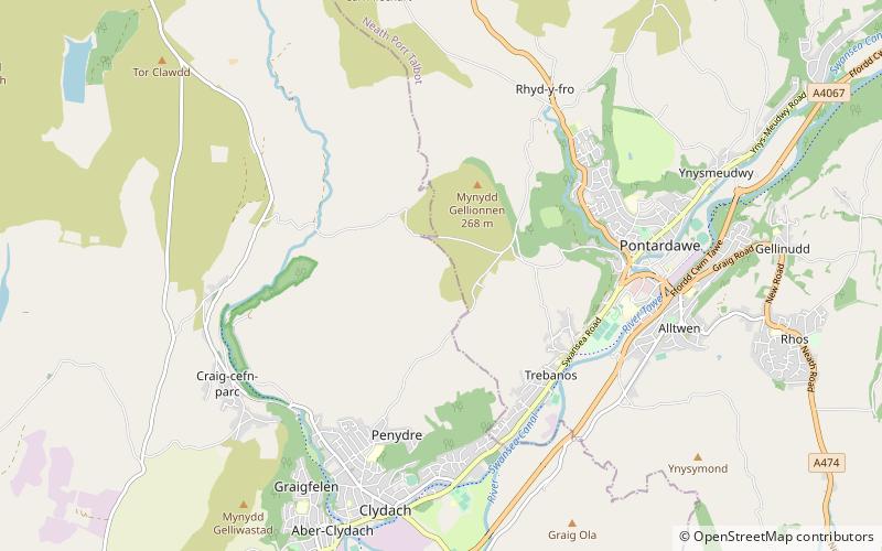 Cwm Clydach RSPB Reserve location map
