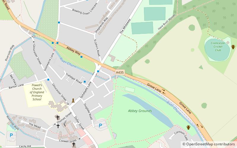 spital gate cirencester location map