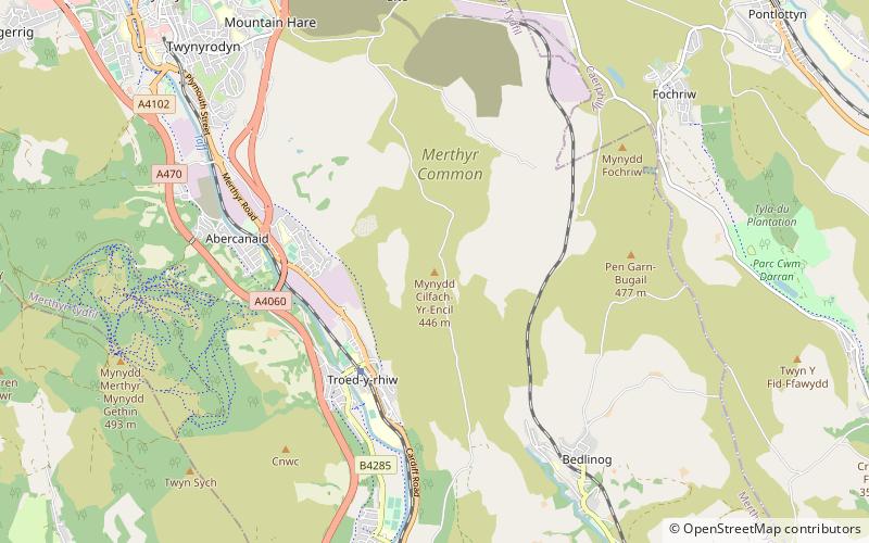 Mynydd Cilfach-yr-encil location map