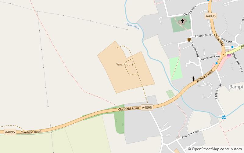 Bampton Castle location map