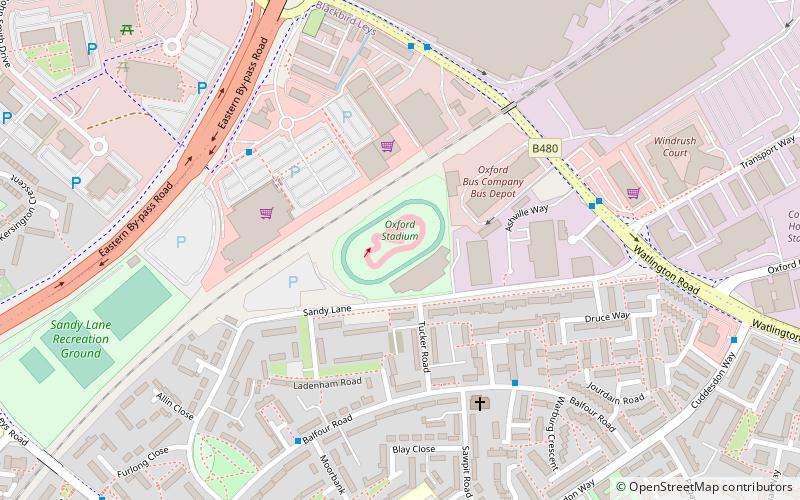 Oxford Stadium location map