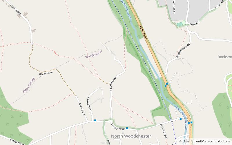 Woodchester Roman Villa location map