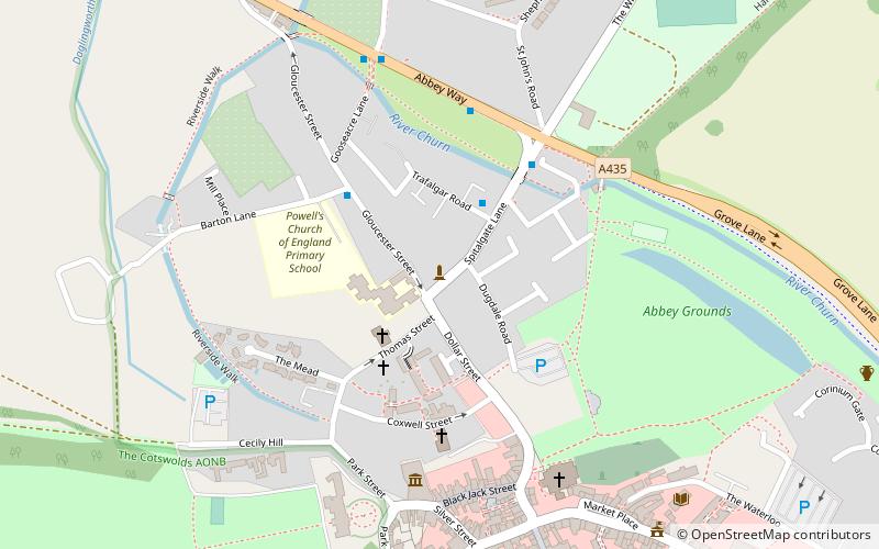 spitalgate hospital cirencester location map