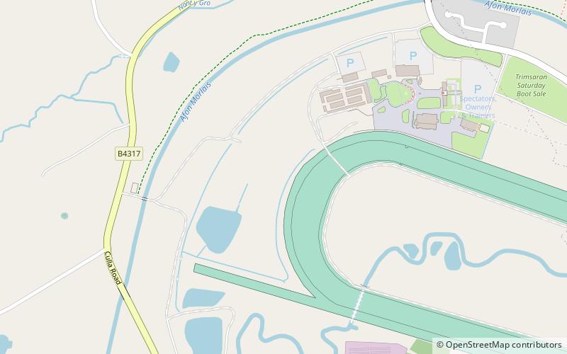 Ffos Las Racecourse location map