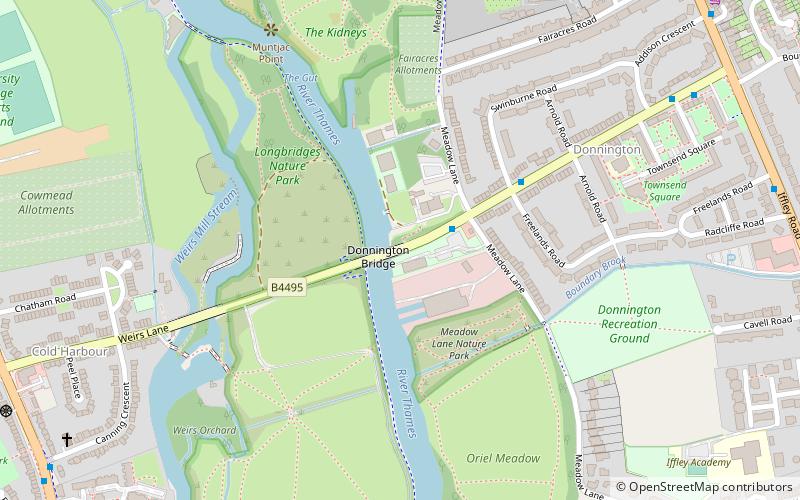 Donnington Bridge location map
