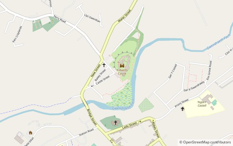 Kidwelly Castle location map