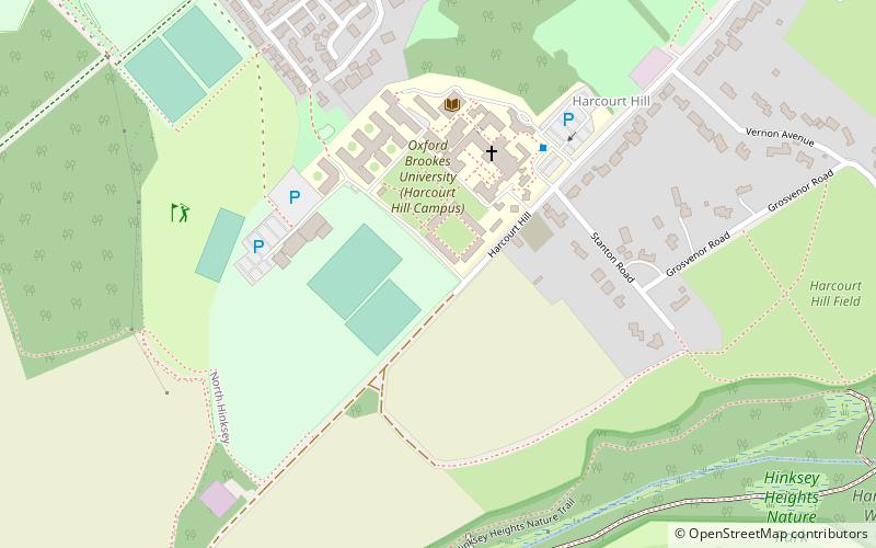 harcourt hill oksford location map