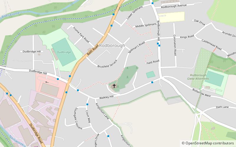 Rodborough location map