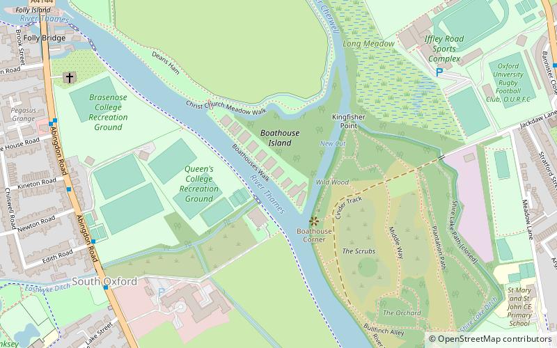 St Antony's College Boat Club location map