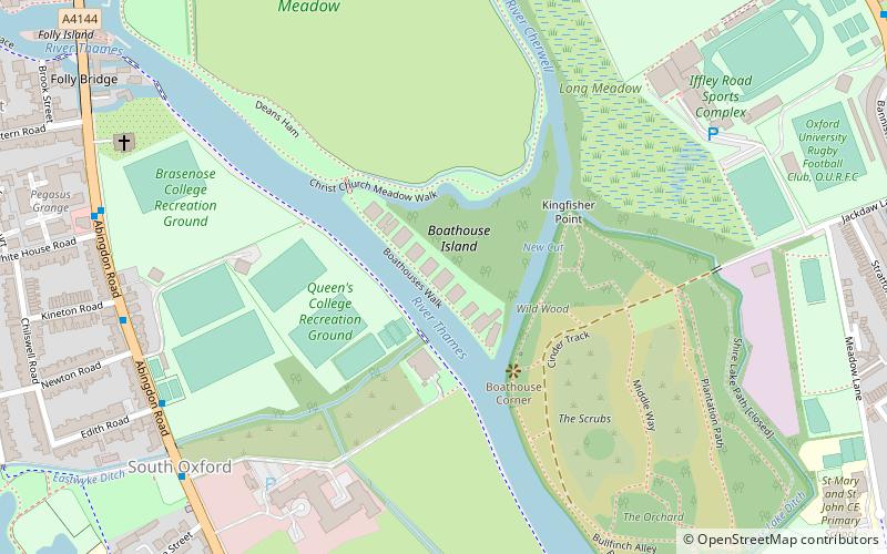 Oriel College Boat Club location map