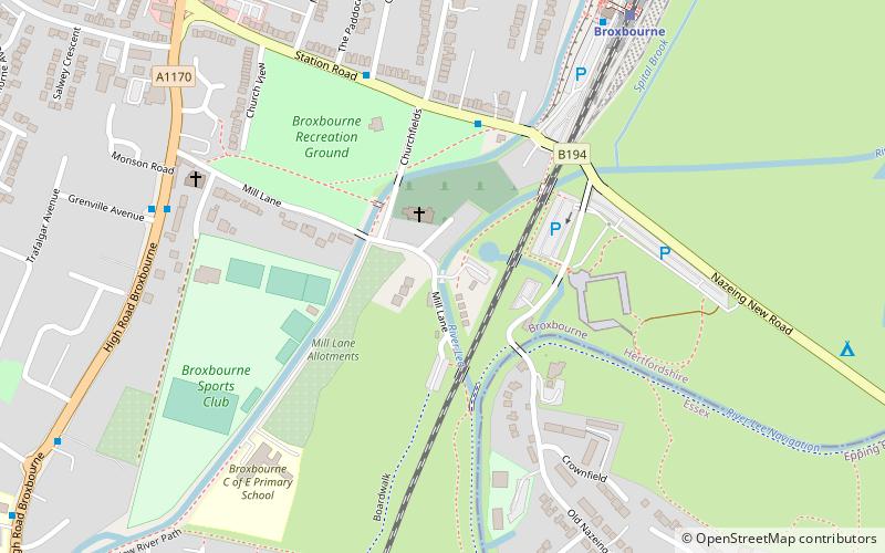 Broxbourne Mill location map