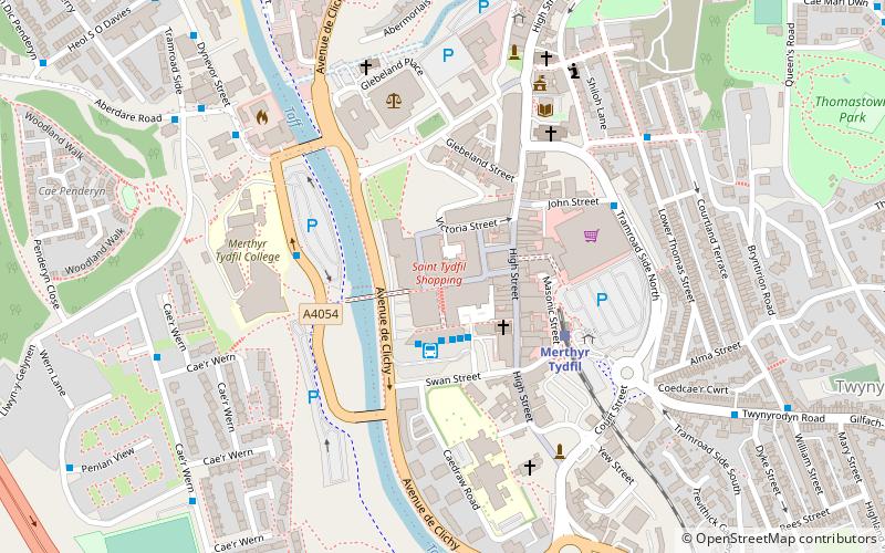 St Tydfil Shopping Centre location map