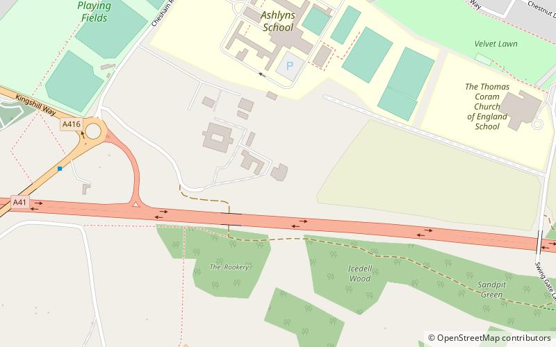 Ashlyns Hall location map