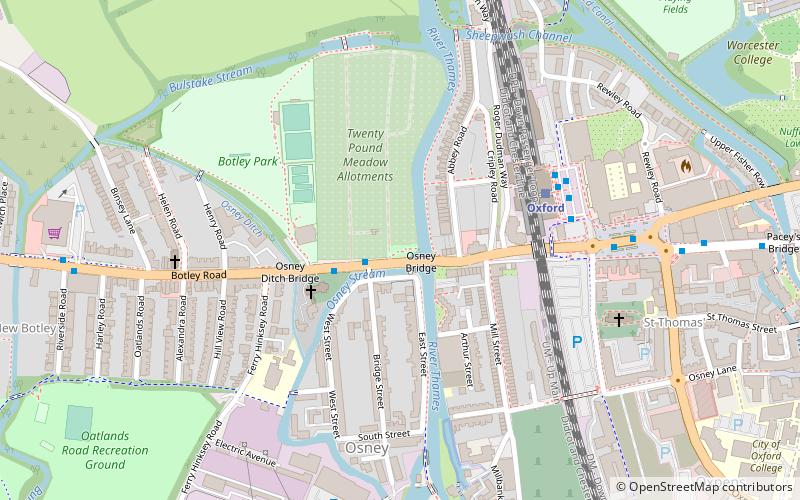 Osney Bridge location map
