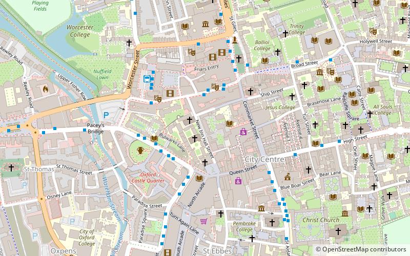 New Inn Hall Street location map