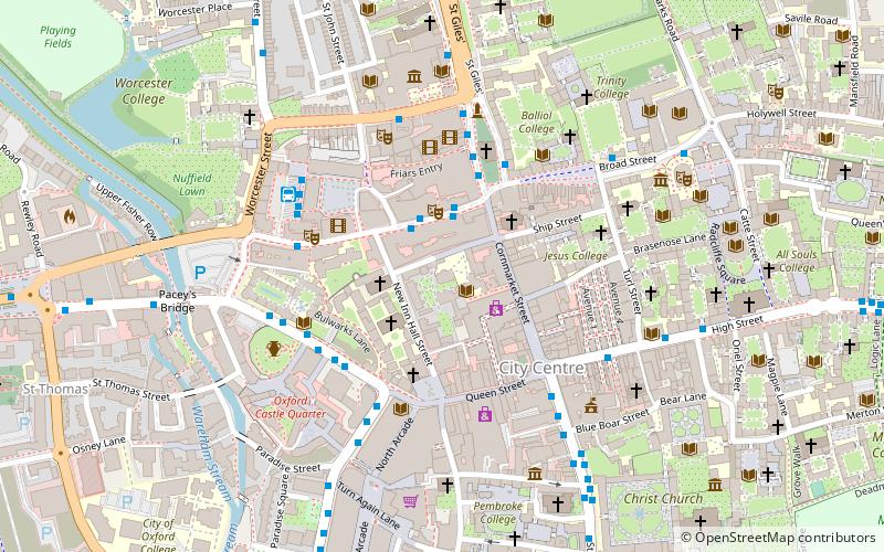 Oxford Union Society location map