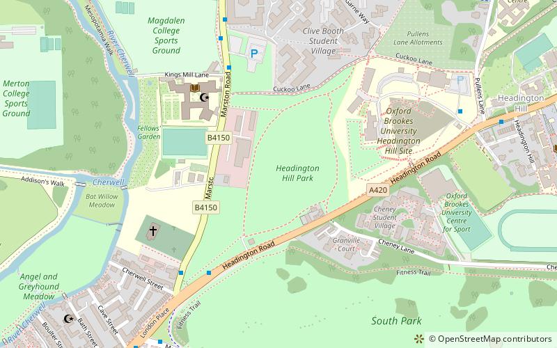 Headington Hill Park location map