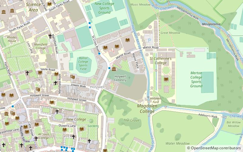 Holywell Cemetery location map