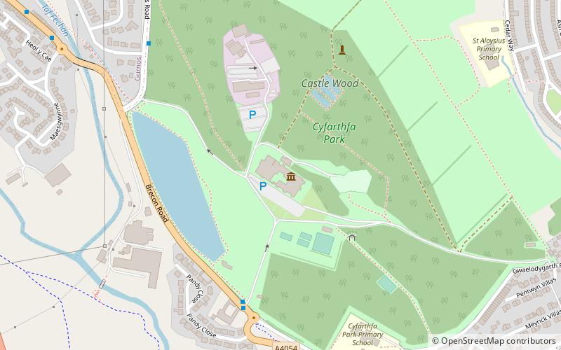 Cyfarthfa Castle location map