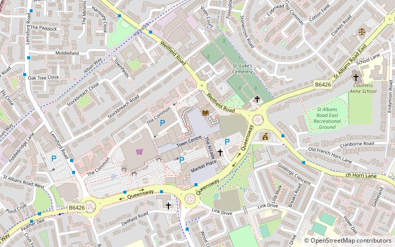 Hatfield Town Centre location map